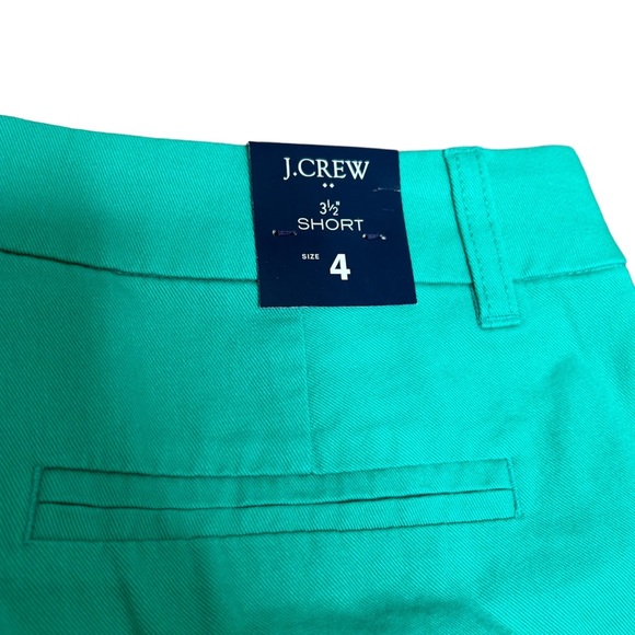 J.CREW Re-Imagined Women’s Green Cotton Shorts 3-1/2” size 4 NWT - Picture 4 of 5